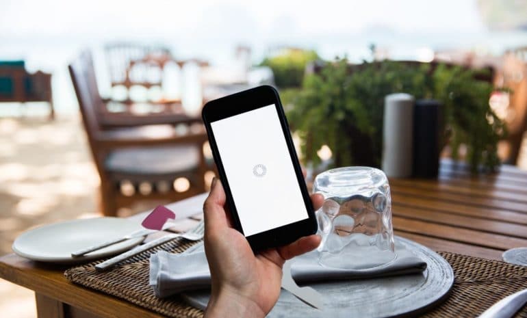 design chargement du menu digital restaurant