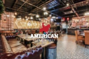 Logo avec image en fond d'écran du restaurant american steak house un de nos clients chez wiicmenu